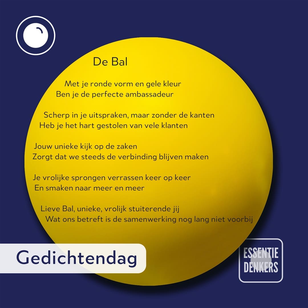 Op gedichtendag heeft ook de Bal zijn eigen gedicht.